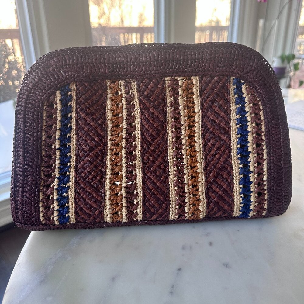 Sézane Carla pouch in Multicoloured Stripes ~ NWT! - Picture 2 of 5
